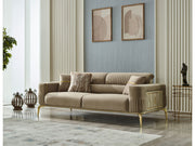 Armoni 4 pieces (2 Sofa & 2 Chair) Livingroom Set Beige in Beige - 101-ARM-LV260-3311
