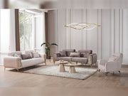 Armoni Elf 3-pieces (Sofa & Loveseat & Chair) Livingroom in White - Grey - 200-ELIF-ARM-A535-321