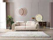 Armoni Elf 3-pieces (Sofa & Loveseat & Chair) Livingroom in White - Grey - 200-ELIF-ARM-A535-321