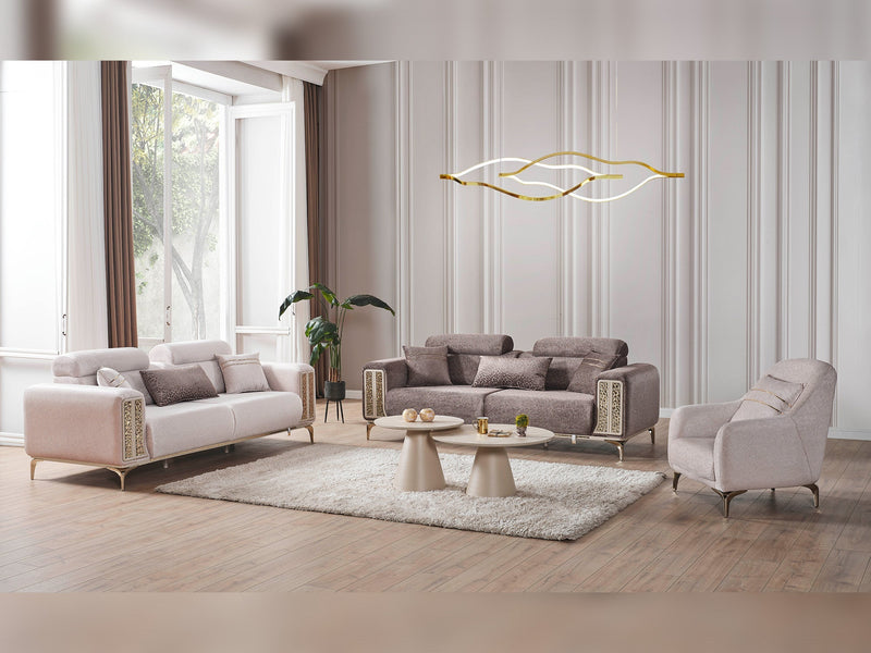 Armoni Elf Convertible Loveseat in Beige - 200-ELIF-ARM-A530-2