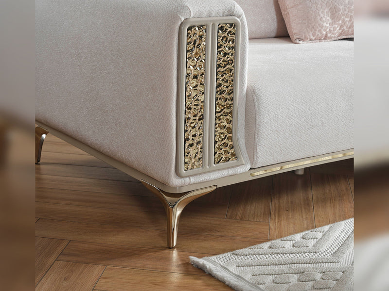 Armoni Elf Convertible Loveseat in Beige - 200-ELIF-ARM-A530-2
