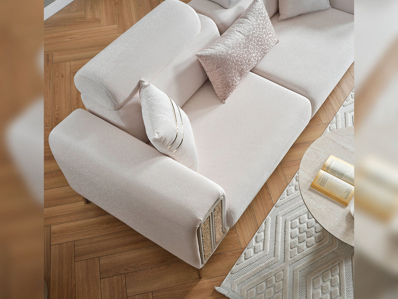 Armoni Elf Convertible Sofa in White - 200-ELIF-ARM-A534-3