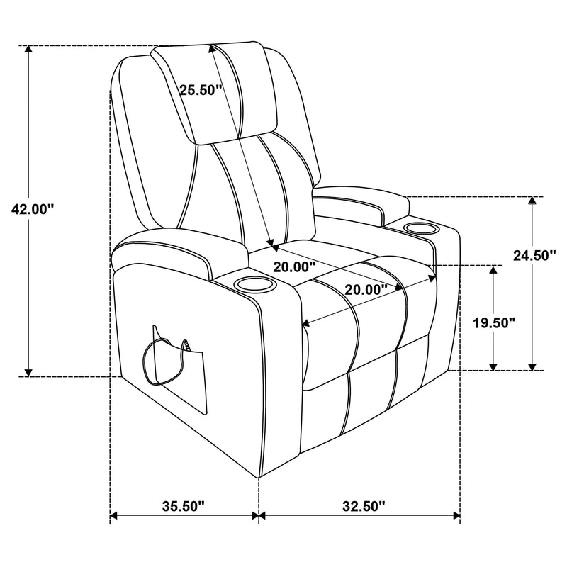Armstrong Faux Leather Power Lift Massage Recliner Espresso - 609475P