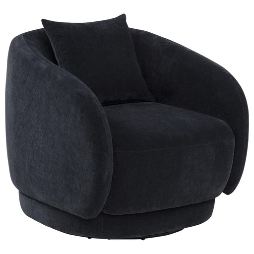 Arnaud Chenille Upholstered Swivel Accent Chair Navy - 903487