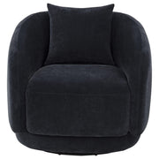 Arnaud Chenille Upholstered Swivel Accent Chair Navy - 903487