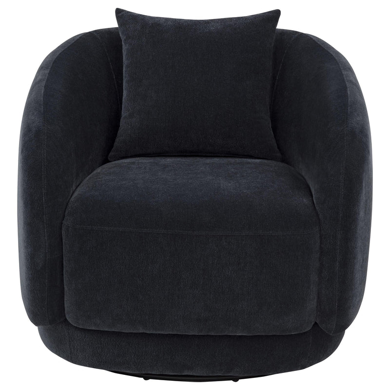 Arnaud Chenille Upholstered Swivel Accent Chair Navy - 903487