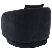 Arnaud Chenille Upholstered Swivel Accent Chair Navy - 903487