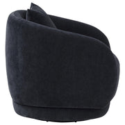 Arnaud Chenille Upholstered Swivel Accent Chair Navy - 903487