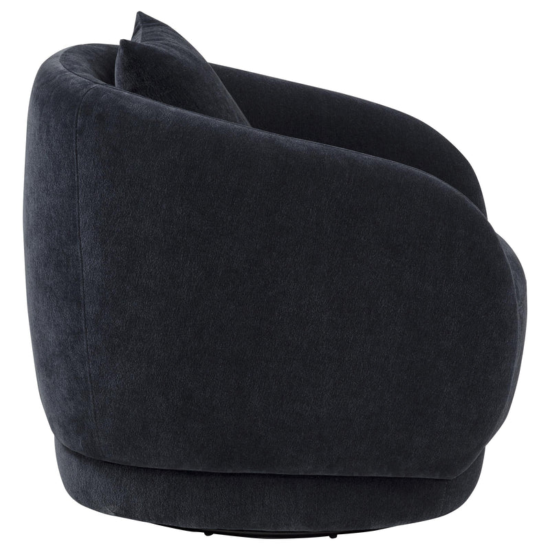 Arnaud Chenille Upholstered Swivel Accent Chair Navy - 903487