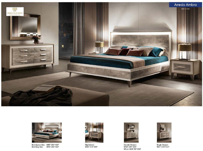 Arredoambra Bedroom By Arredoclassic With Double Dresser Set - DMV FurnitureBedroom Set