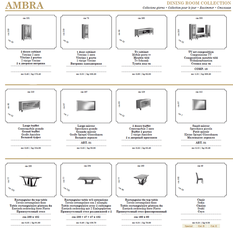 ArredoAmbra Dining by Arredoclassic SET - p11836