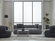 Arthur 3-pieces (Sofa & Loveseat & Chair) Livingroom in Black - 200-SIM-ART-ERATO16-321