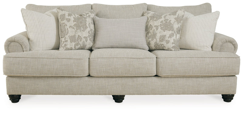 Asanti Sofa, Loveseat, Chair and Ottoman in Fog - PKG012990