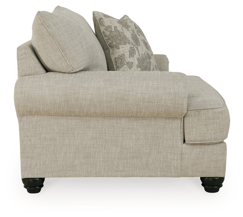 Asanti Sofa, Loveseat, Chair and Ottoman in Fog - PKG012990
