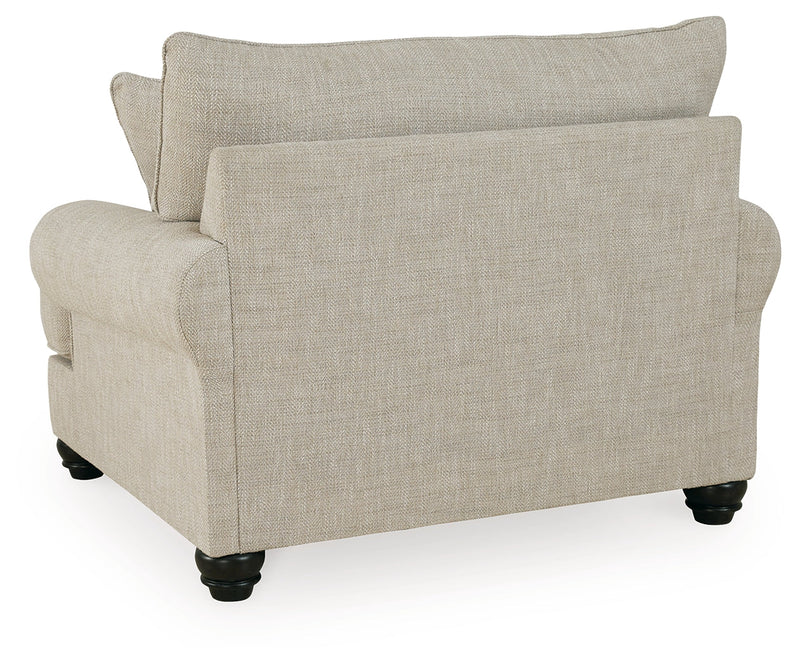 Asanti Sofa, Loveseat, Chair and Ottoman in Fog - PKG012990
