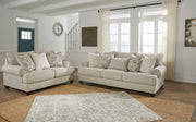 Asanti Sofa, Loveseat, Chair and Ottoman in Fog - PKG012990