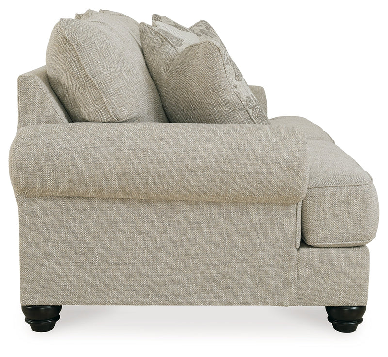 Asanti Sofa, Loveseat, Chair and Ottoman in Fog - PKG012990