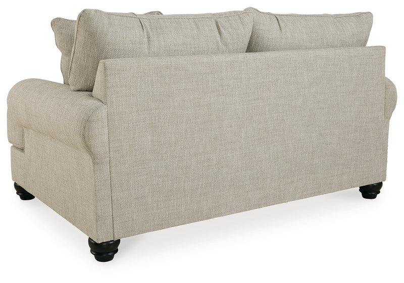Asanti Sofa, Loveseat, Chair and Ottoman in Fog - PKG012990