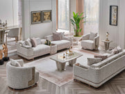 Asel Stationary Four Seat Sofa in Cream - 200-SAN-ASE-CRE-4