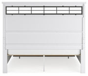 Ashbryn California King Panel Storage Bed, Dresser and 2 Nightstands in White/Natural - PKG016980