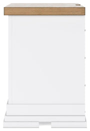 Ashbryn California King Panel Storage Bed, Dresser and 2 Nightstands in White/Natural - PKG016980