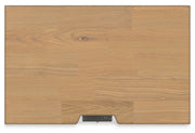 Ashbryn King Panel Storage Bed with Mirrored Dresser and Nightstand in White/Natural from Ashley - DMV Furniture