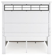 Ashbryn Queen Panel Storage Bed and Dresser in White/Natural - PKG016961