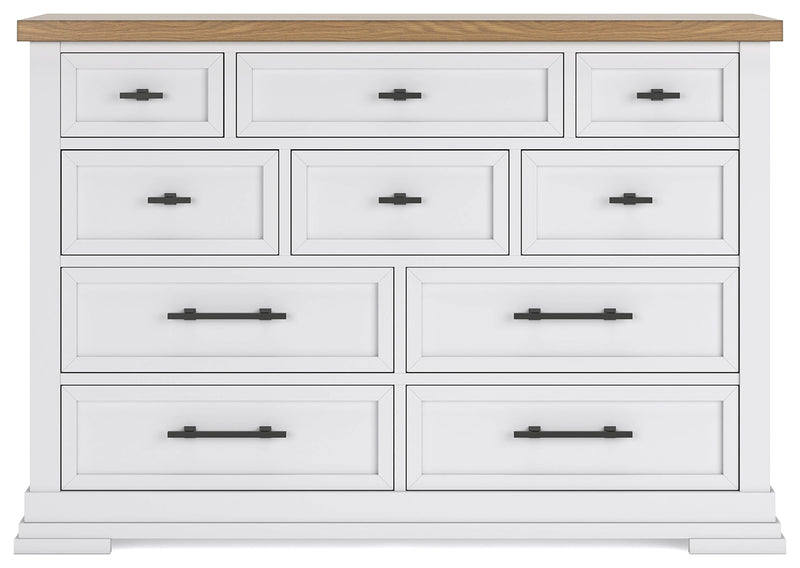 Ashbryn White/Natural Panel Storage Bedroom Set from Ashley - DMV Furniture