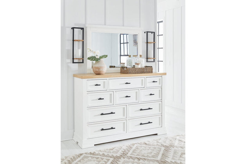 Ashbryn White/Natural Panel Storage Bedroom Set - DMV FurnitureBedroom Set
