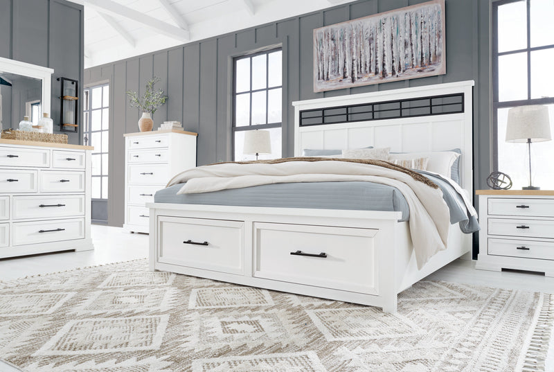 Ashbryn White/Natural Panel Storage Bedroom Set - DMV FurnitureBedroom Set