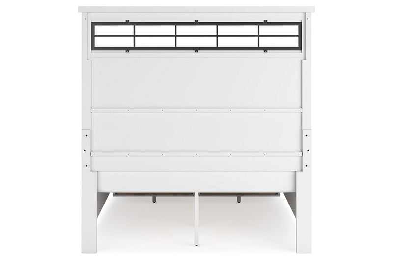 Ashbryn White/Natural Queen Platform Storage Bed - DMV FurnitureQueen Bed