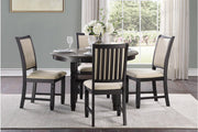 Asher Black/Brown Round 5 - Piece Dining Room Set - DMV FurnitureDining Room Set