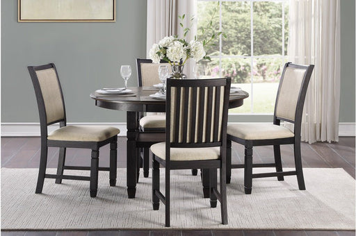 Asher Black/Brown Round 5 - Piece Dining Room Set - DMV FurnitureDining Room Set