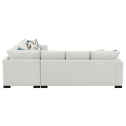 Ashford Chenille Upholstered Sleeper Sectional Sofa Greige - 500818