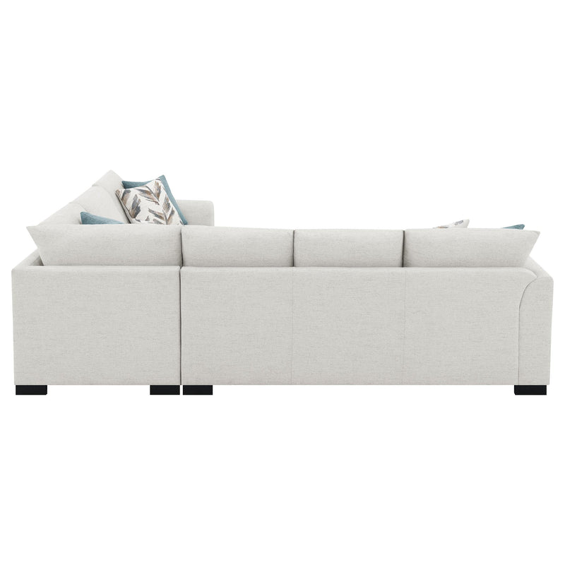 Ashford Chenille Upholstered Sleeper Sectional Sofa Greige - 500818