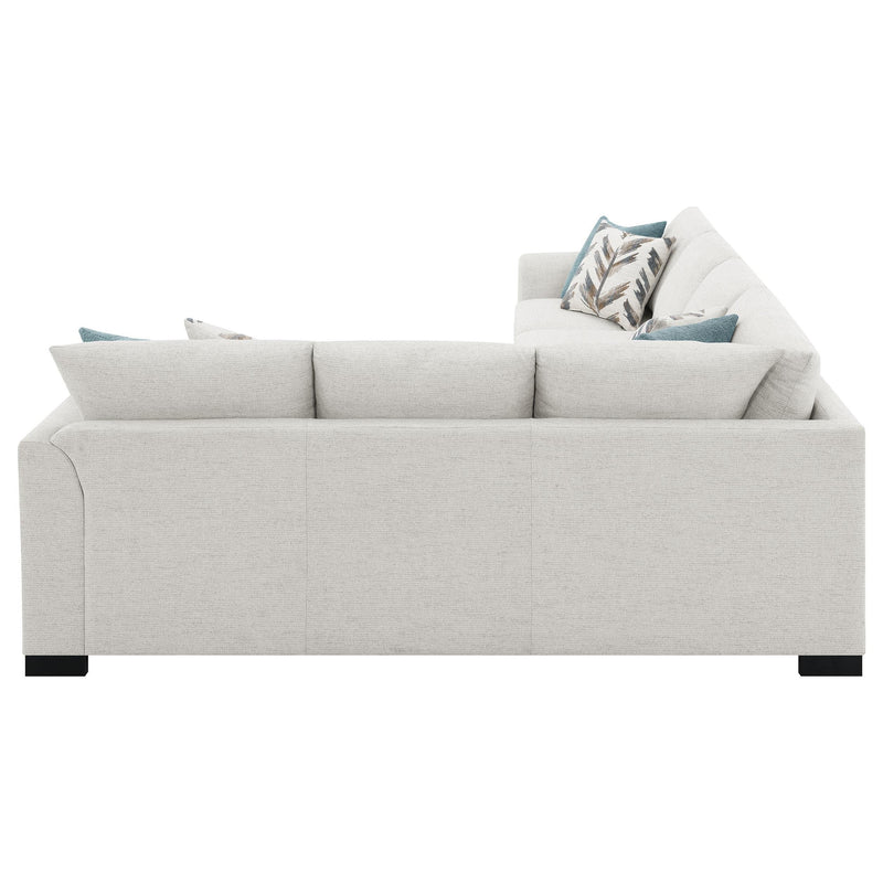 Ashford Chenille Upholstered Sleeper Sectional Sofa Greige - 500818