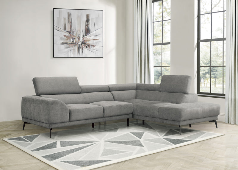 Ashland Gray RAF Sectional - DMV FurnitureSectional