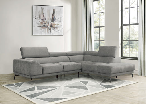 Ashland Gray RAF Sectional - DMV FurnitureSectional
