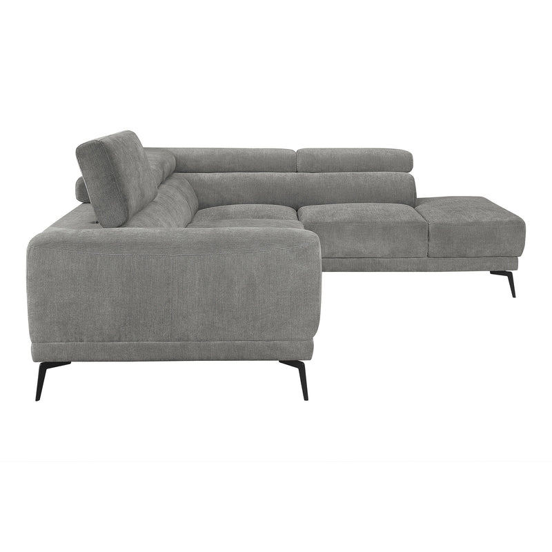 Ashland Gray RAF Sectional - DMV FurnitureSectional
