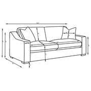 Ashlyn 2-piece Upholstered Sloped Arm Sofa Set White - 509891-S2