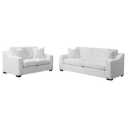 Ashlyn 2-piece Upholstered Sloped Arm Sofa Set White - 509891-S2