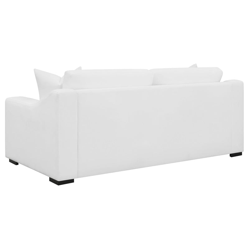 Ashlyn 2-piece Upholstered Sloped Arm Sofa Set White - 509891-S2