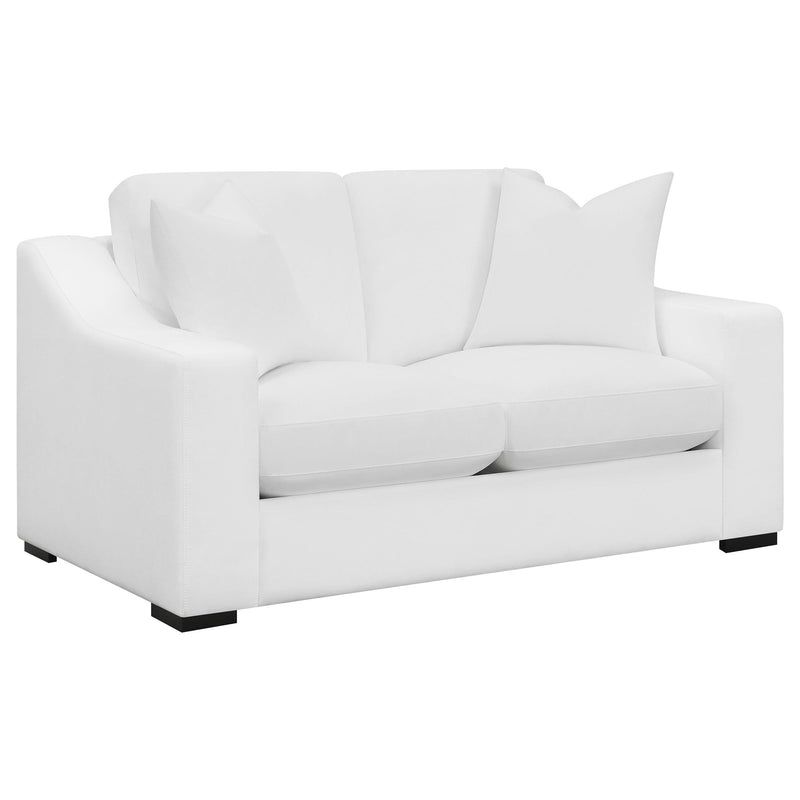 Ashlyn 2-piece Upholstered Sloped Arm Sofa Set White - 509891-S2