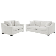 Ashlyn 2-piece Upholstered Track Arm Sofa Set Sand - 552091-S2