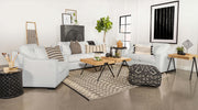 Ashlyn 3-piece Upholstered Sloped Arm Sofa Set White - 509891-S3