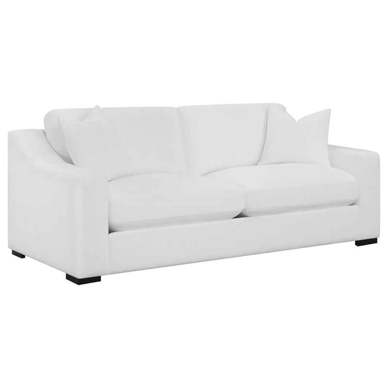Ashlyn 3-piece Upholstered Sloped Arm Sofa Set White - 509891-S3