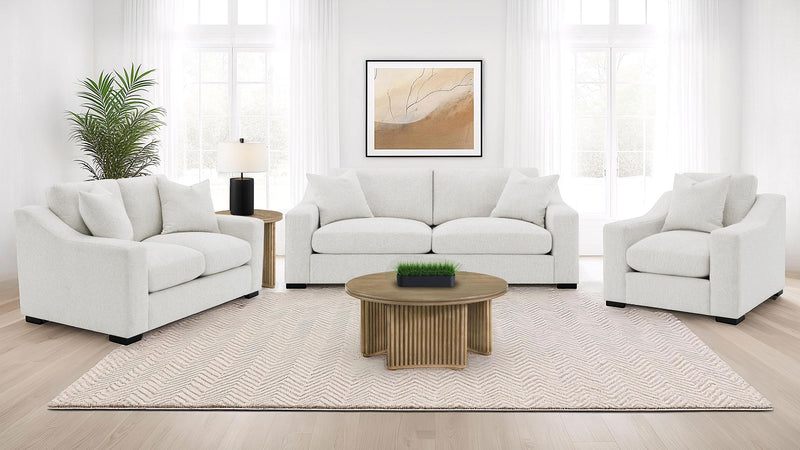 Ashlyn 3-piece Upholstered Track Arm Sofa Set Sand - 552091-S3