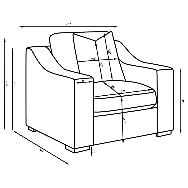Ashlyn 3-piece Upholstered Track Arm Sofa Set Sand - 552091-S3