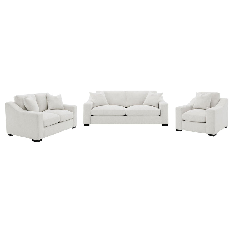 Ashlyn 3-piece Upholstered Track Arm Sofa Set Sand - 552091-S3