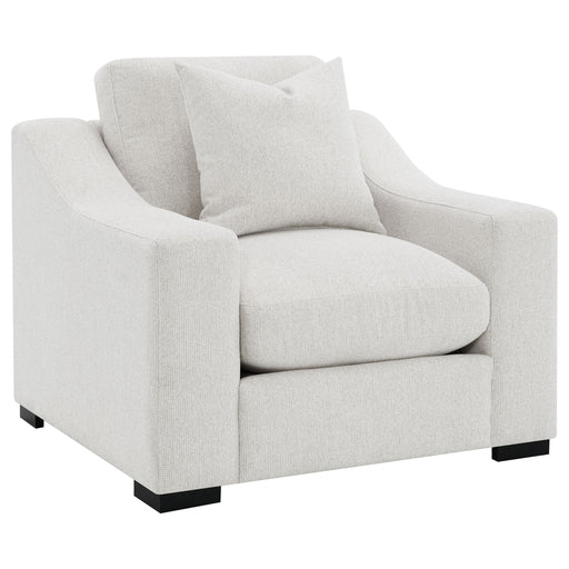 Ashlyn Fabric Upholstered Track Arm Accent Chair Sand - 552093